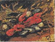 Vincent Van Gogh Still Life with Mussels and Shrimp oil painting reproduction